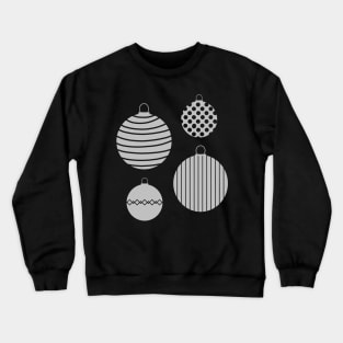 Silver Tone Christmas Baubles Crewneck Sweatshirt